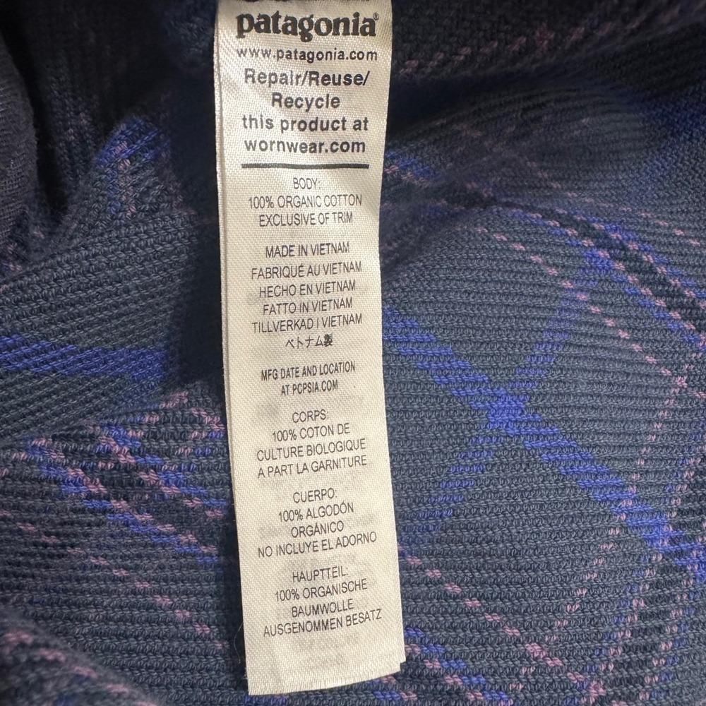 Patagonia Fjord Loft Overshirt Jacket Womens XL Blue Plaid Excellent 42430 - Picture 7 of 9